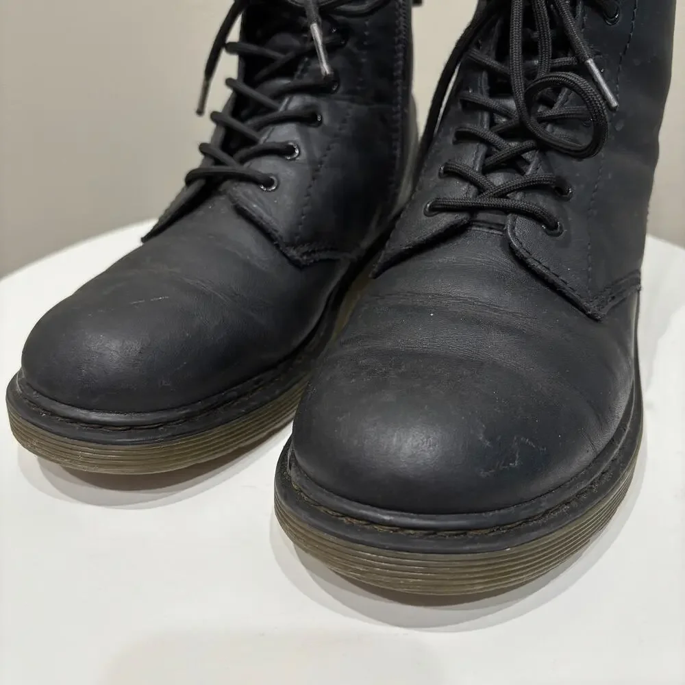 Dr. Martens 1460 Y Youth Softy T Leather Lace Up Boots in Black - Size: 5 M/6 L